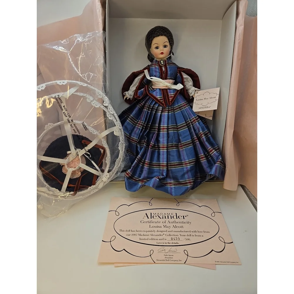 Rare LE Madame Alexander Louisa May Alcott 47030 8' Doll W/Box ,COA 439 Of‎ 500